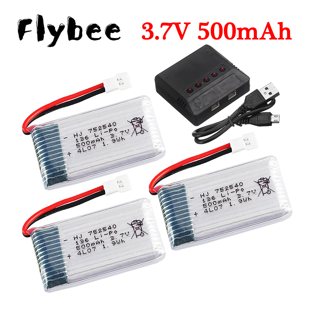 3.7V 500mAh 752540 Lipo Batter - Drone Charger recensione e prezzo