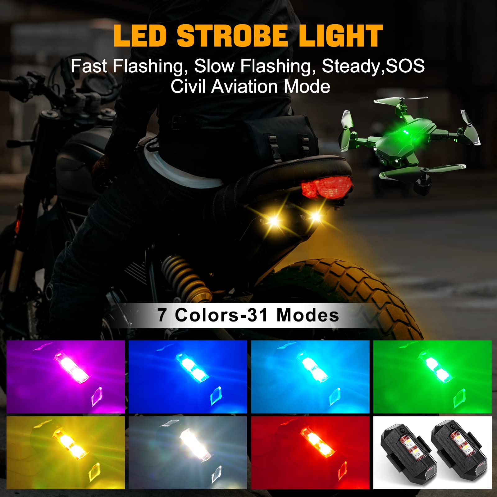 Motorcycle Lights Drone Strobe - Drone Led Light recensione e prezzo