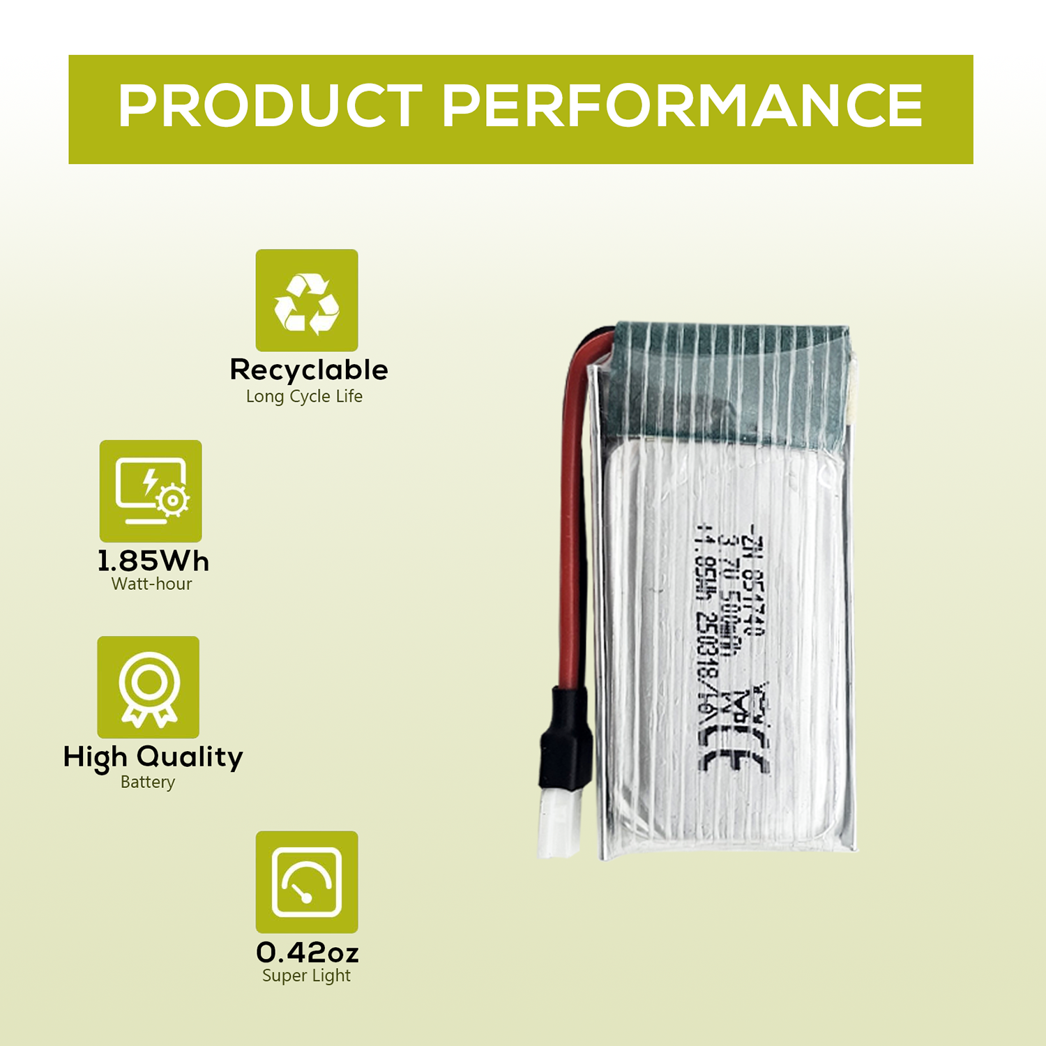 5Pcs 3.7V 500mAh LiPo Batterie - Drone Charger recensione e prezzo